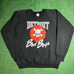 Vintage 1988 Detroit Pistons Bad Boys Crewneck Sweatshirt RARE XL NBA